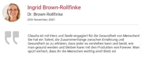 Testimonial Ingrid Brown-Rolfinke